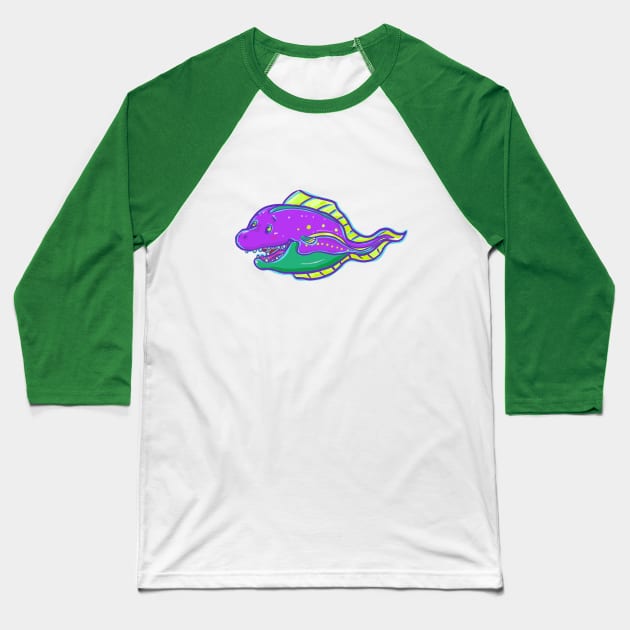 Buzz- the electrifying eel Baseball T-Shirt by Artbysusant 